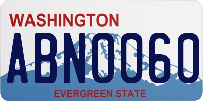 WA license plate ABN0060