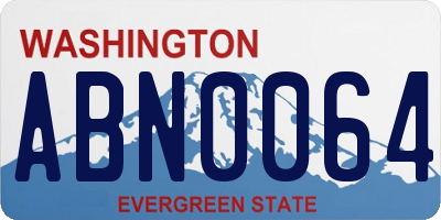 WA license plate ABN0064