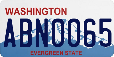 WA license plate ABN0065