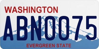 WA license plate ABN0075