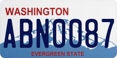 WA license plate ABN0087