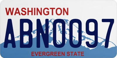 WA license plate ABN0097
