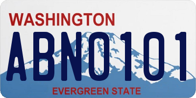 WA license plate ABN0101