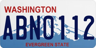 WA license plate ABN0112