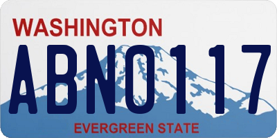 WA license plate ABN0117