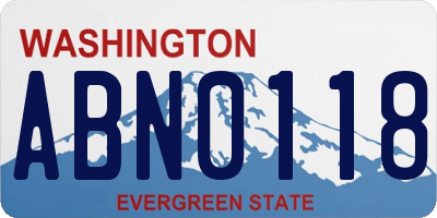 WA license plate ABN0118