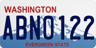 WA license plate ABN0122