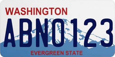 WA license plate ABN0123