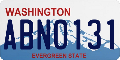 WA license plate ABN0131