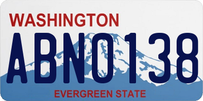 WA license plate ABN0138