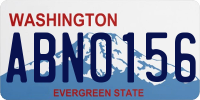 WA license plate ABN0156