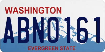 WA license plate ABN0161