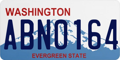 WA license plate ABN0164