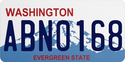 WA license plate ABN0168