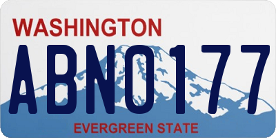 WA license plate ABN0177