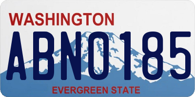 WA license plate ABN0185