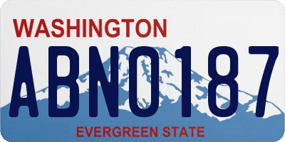 WA license plate ABN0187