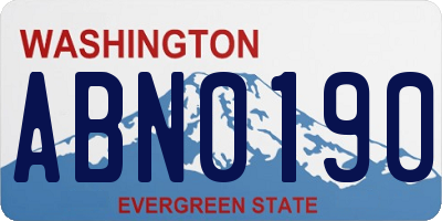 WA license plate ABN0190