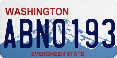WA license plate ABN0193