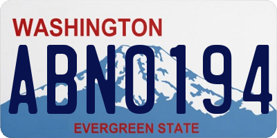 WA license plate ABN0194