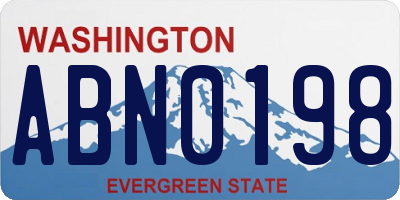 WA license plate ABN0198