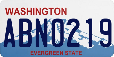 WA license plate ABN0219