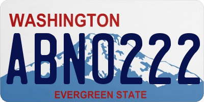 WA license plate ABN0222