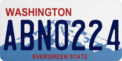 WA license plate ABN0224