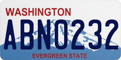 WA license plate ABN0232