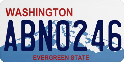 WA license plate ABN0246