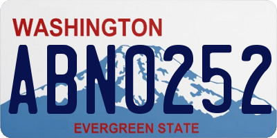 WA license plate ABN0252