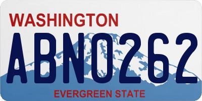 WA license plate ABN0262