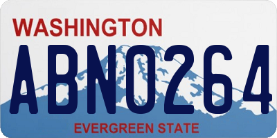 WA license plate ABN0264