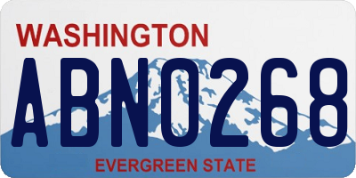 WA license plate ABN0268