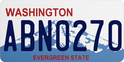 WA license plate ABN0270
