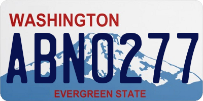 WA license plate ABN0277