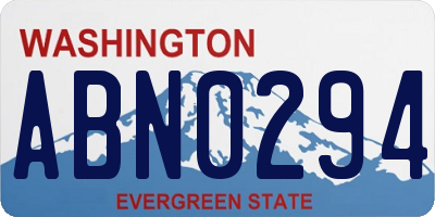 WA license plate ABN0294