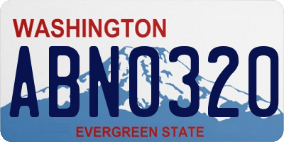 WA license plate ABN0320