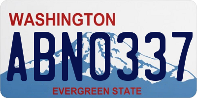 WA license plate ABN0337