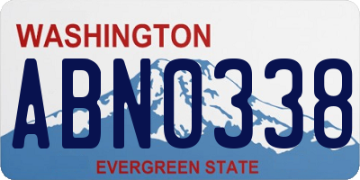 WA license plate ABN0338