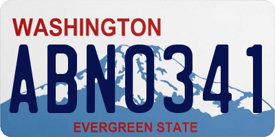 WA license plate ABN0341
