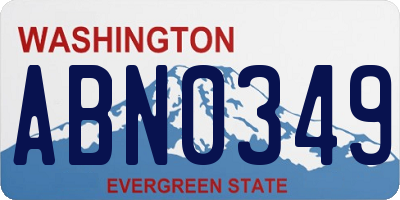 WA license plate ABN0349