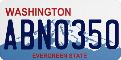 WA license plate ABN0350