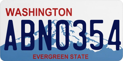 WA license plate ABN0354