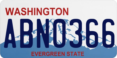 WA license plate ABN0366