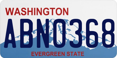 WA license plate ABN0368