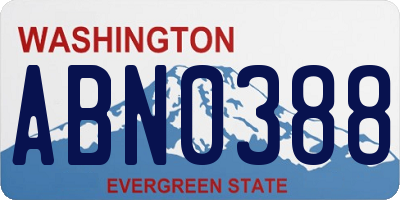 WA license plate ABN0388