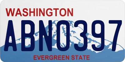 WA license plate ABN0397