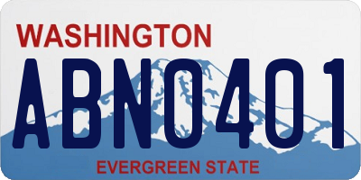WA license plate ABN0401