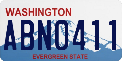 WA license plate ABN0411